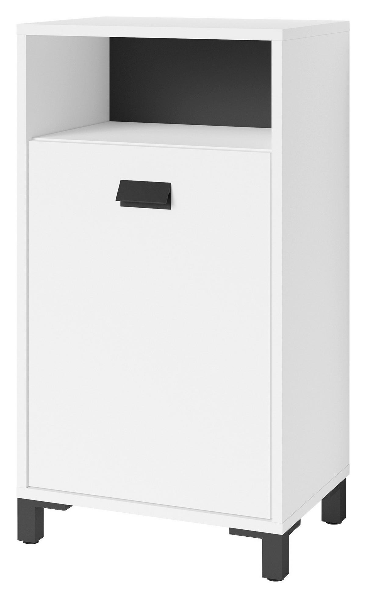 UNTERSCHRANK 42/77,5/31 cm   - Schwarz/Weiß, MODERN, Holzwerkstoff/Kunststoff (42/77,5/31cm) - MID.YOU