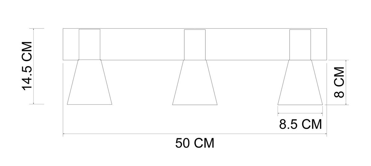 DECKENLEUCHTE    50/11,5/12,5 cm  - Grau, Trend, Metall (50/11,5/12,5cm) - Novel