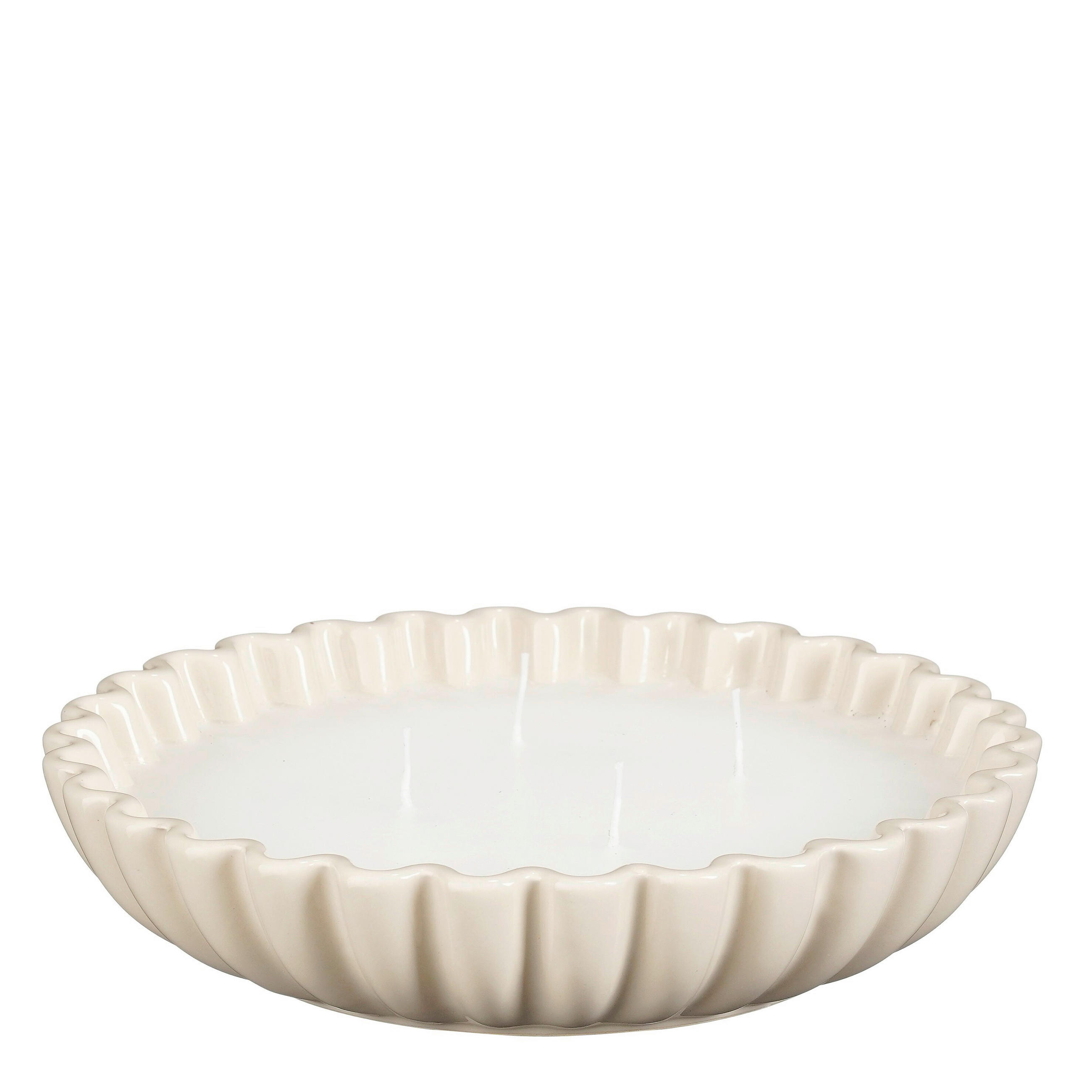 GYERTYA - krémszínű, Basics, kerámia (24.5/24.5/5cm)