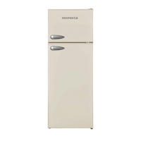 KYL-/FRYSKOMBINATION KS144VC  - cremefärgad, Trend, metall/glas (54/145/57cm) - Respekta