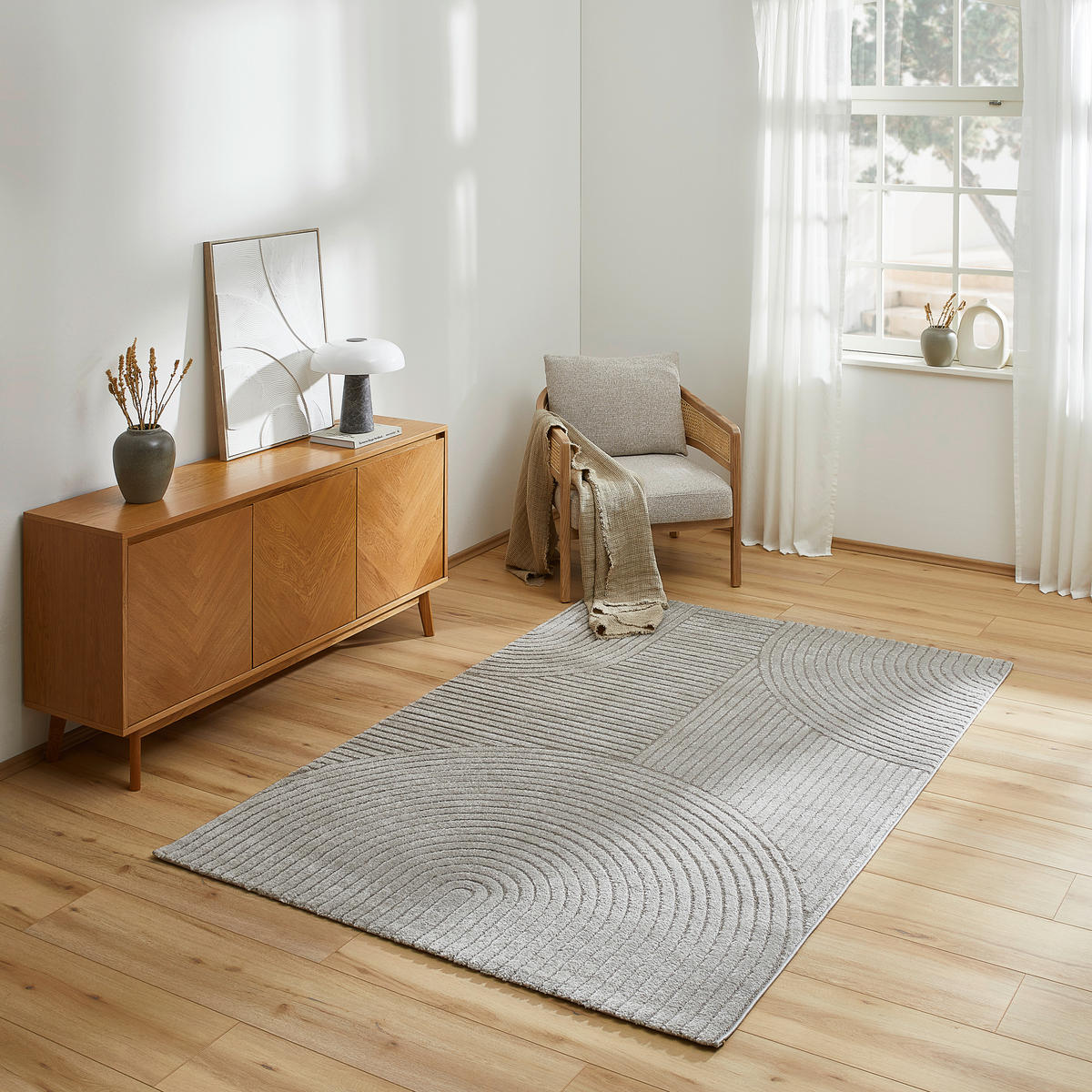 WEBTEPPICH 160/230 cm Granada Grau  - Grau, Design, Textil (160/230cm) - Novel