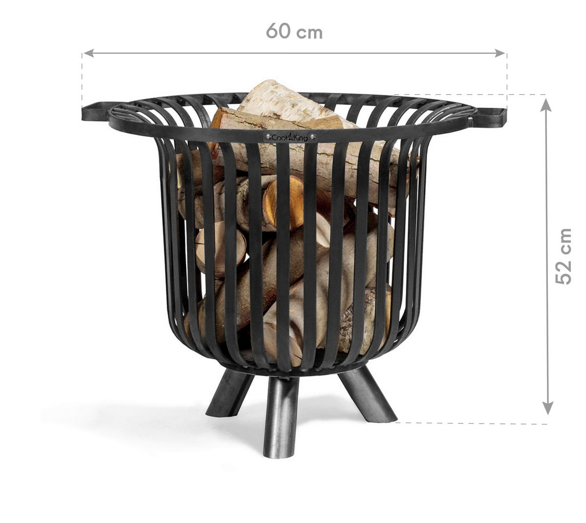 FEUERSCHALE  - Schwarz, Basics, Metall (60/52cm) - Ambia Garden