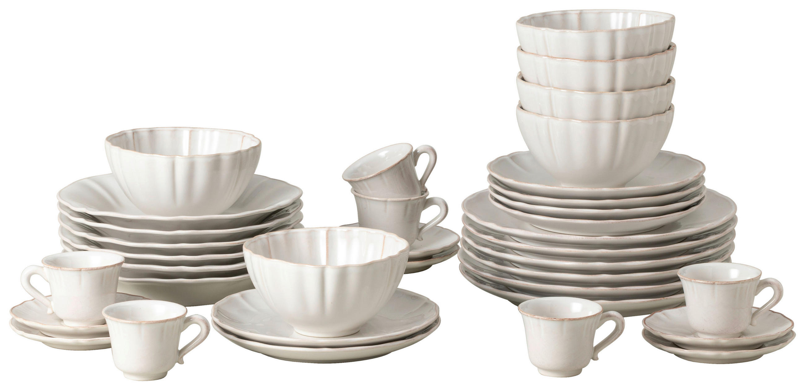 KOMBISERVICE Weiß ALENTEJO 30-teilig 6 Personen  - Weiß, Basics, Keramik - Costa Nova