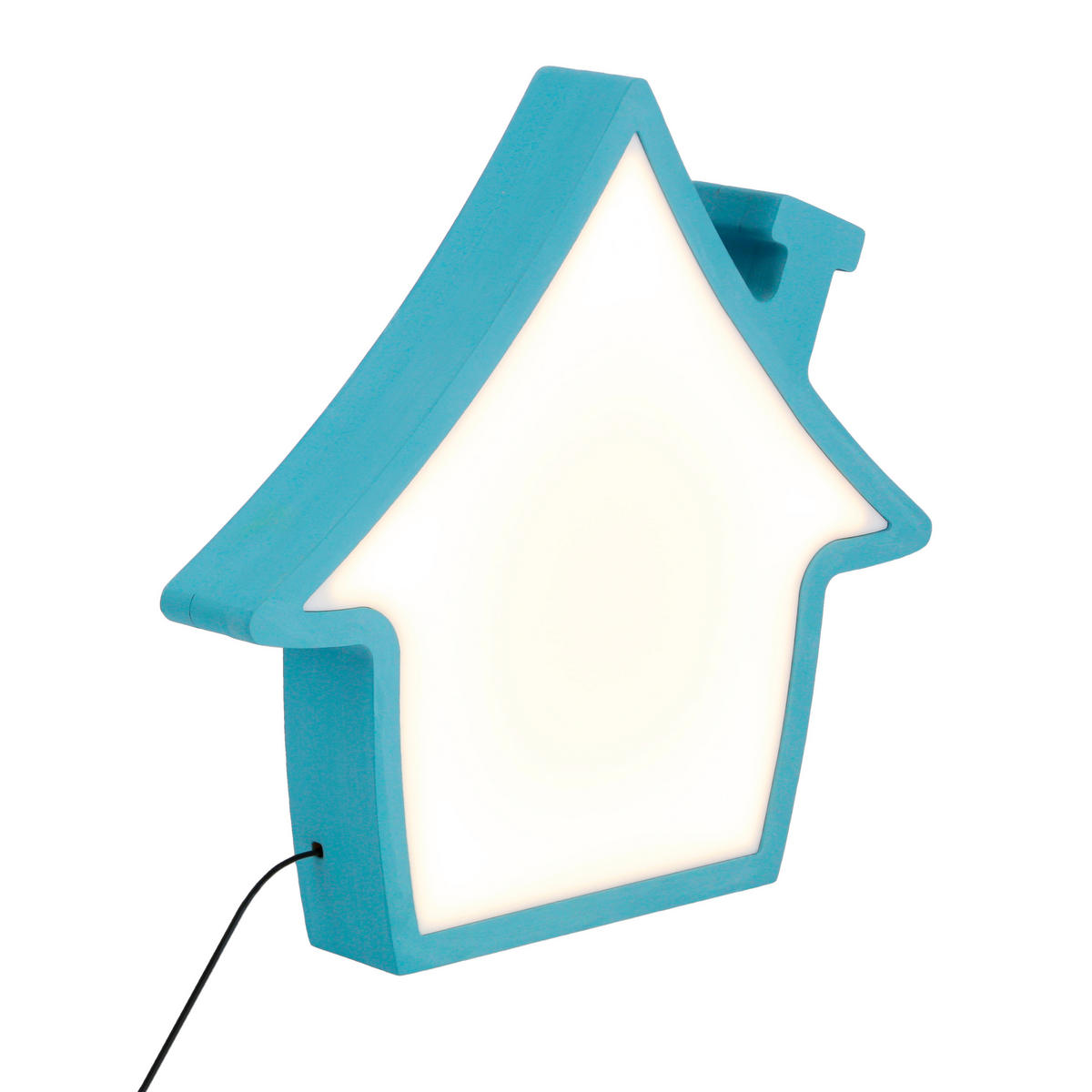 BORDSLAMPA FÖR BARN - blå, Basics, trämaterial/plast (27/3.5/24cm)