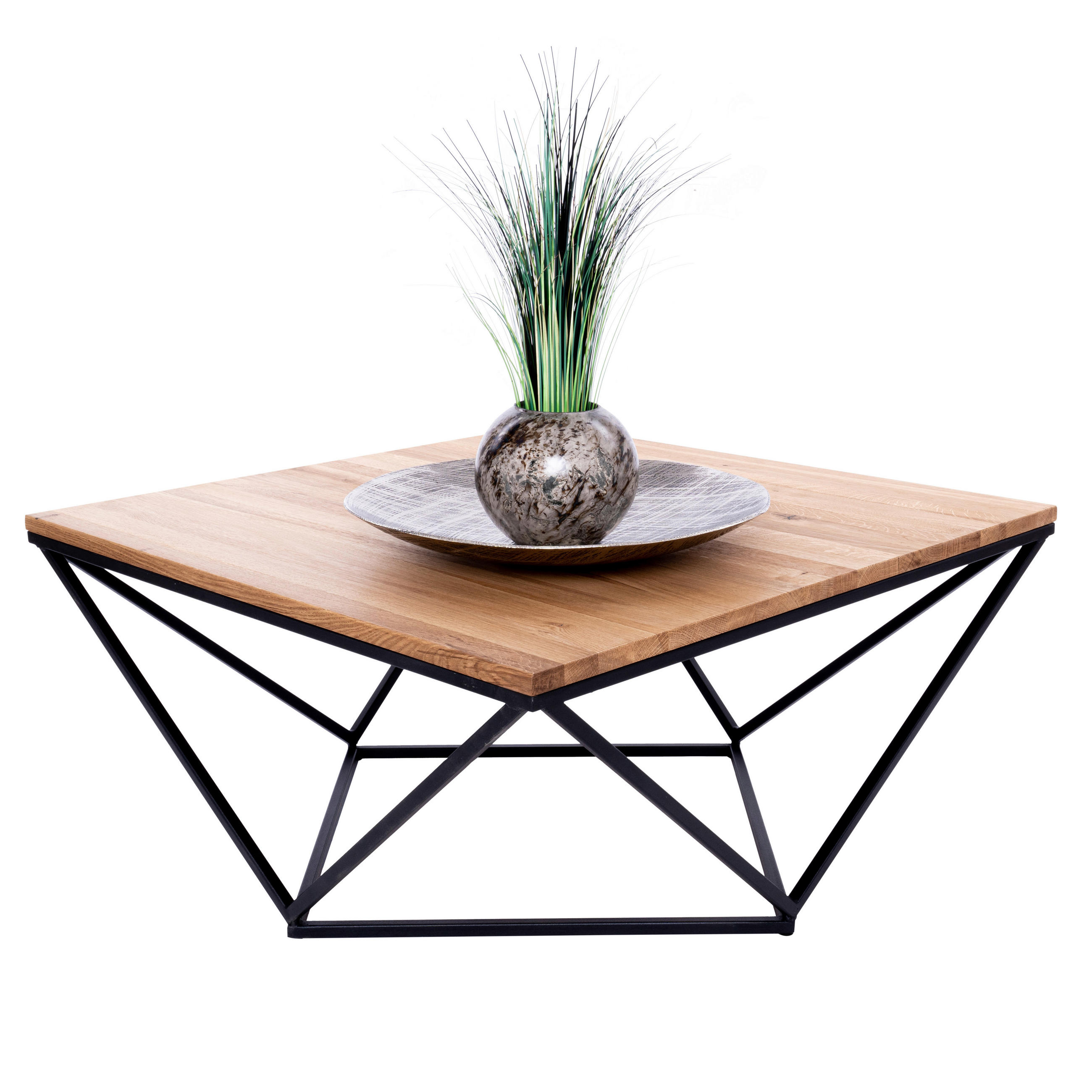 COUCHTISCH in Holz, Metall 85/85/40 cm  - Natur, Holz/Metall (85/85/40cm) - Novel
