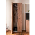 GARDEROBE 5-teilig  in 200/200/38 cm  - Eichefarben/Anthrazit, KONVENTIONELL, Holzwerkstoff (200/200/38cm) - Moderano