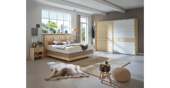 BOXSPRINGBETT 180/200 cm in Beige - Beige, Natur, Holz/Textil (180/200cm) - Valnatura
