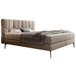 BOXSPRINGBETT 180/200 cm  in Taupe  - Taupe/Schwarz, Design, Leder/Textil (180/200cm) - Esposa