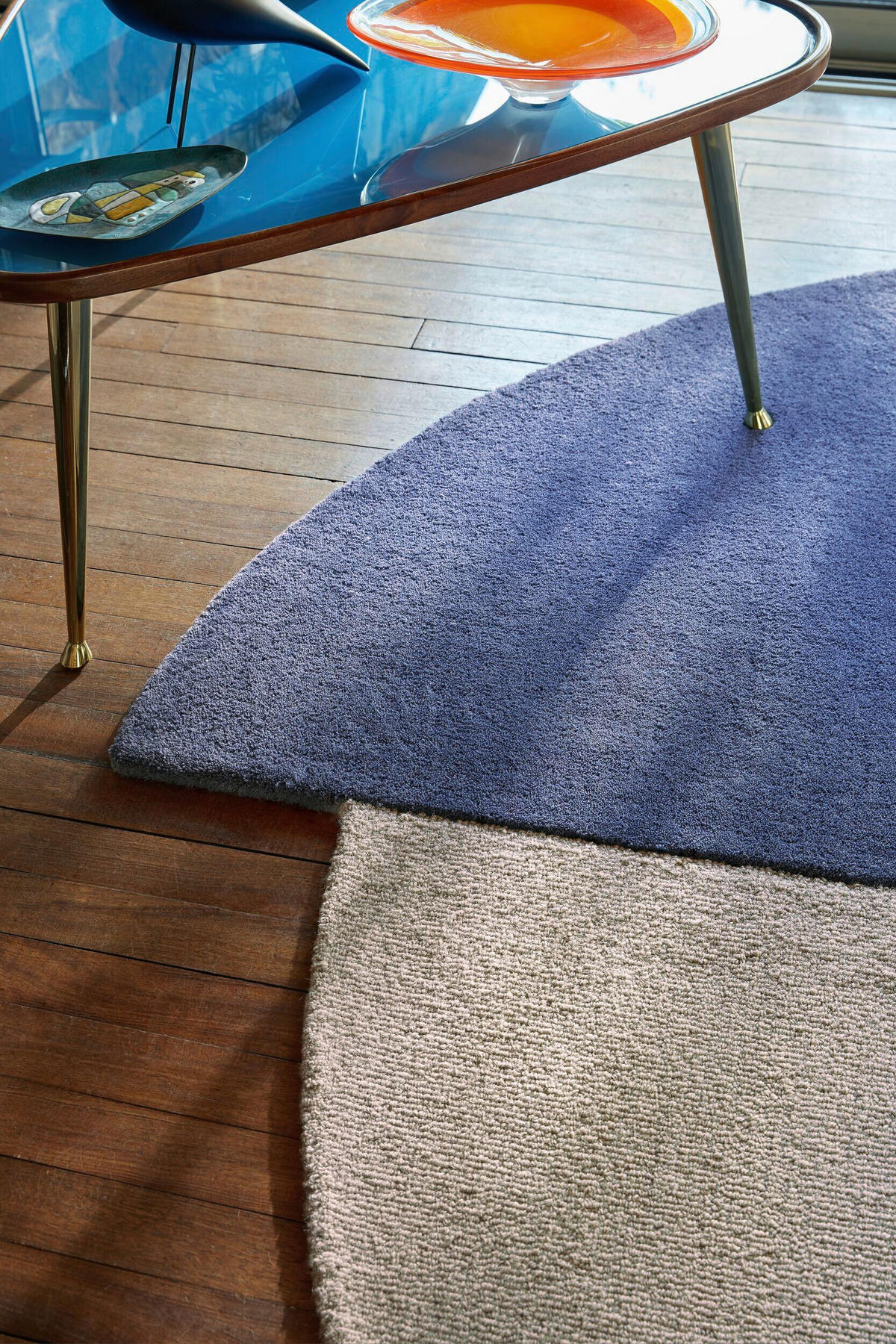 WOLLTEPPICH 150/150 cm Blau  - Blau, MODERN, Textil (150/150cm) - Xora