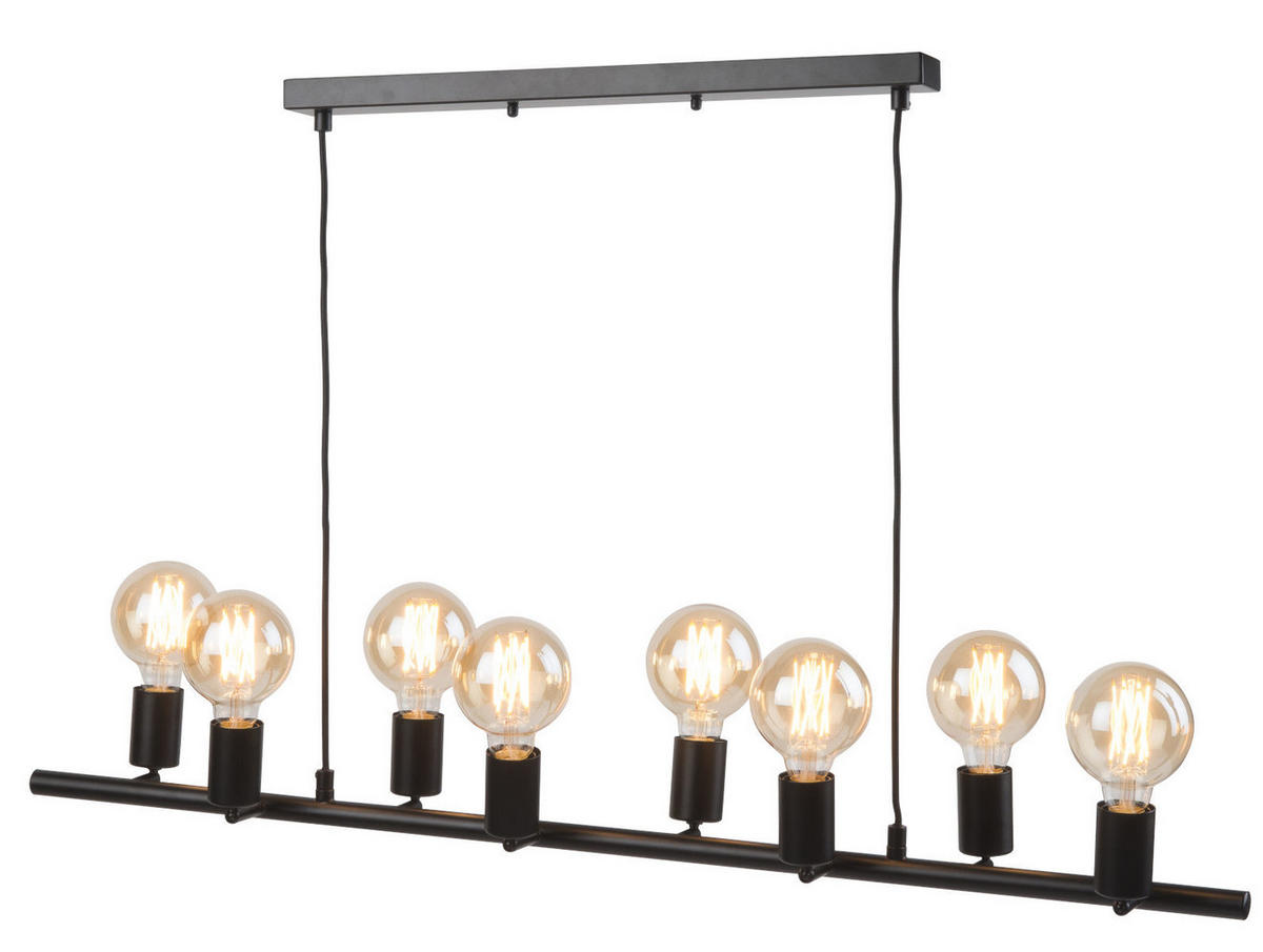 HÄNGELEUCHTE 105/28/28-175 cm  - Schwarz, Design, Metall (105/28/28-175cm) - It's about Romi