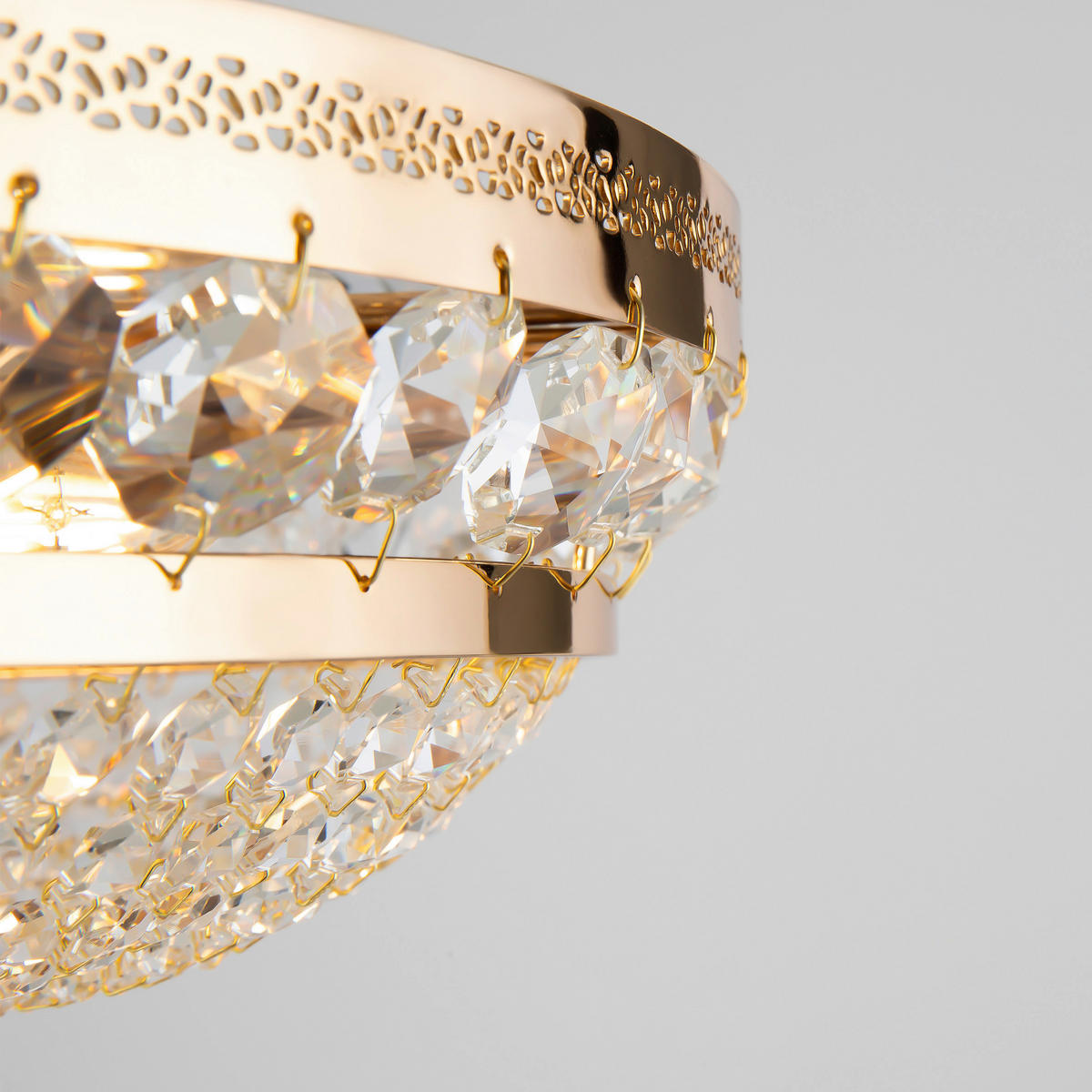 TAKKRONA 43,5/23,5/43,5 cm  - guldfärgad, Trend, metall/glas (43,5/23,5/43,5cm) - MAYTONI