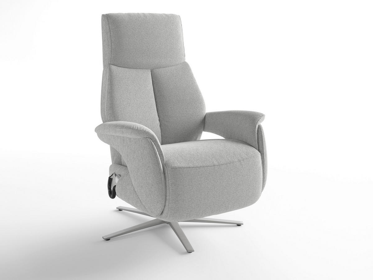 RELAXAČNÉ KRESLO, textil, strieborná - strieborná, Basics, kov/textil (75/110/85cm) - Sit & More