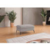 HOCKER Flachgewebe Silberfarben  - Silberfarben/Creme, KONVENTIONELL, Textil/Metall (104/47/69cm) - Sit & More