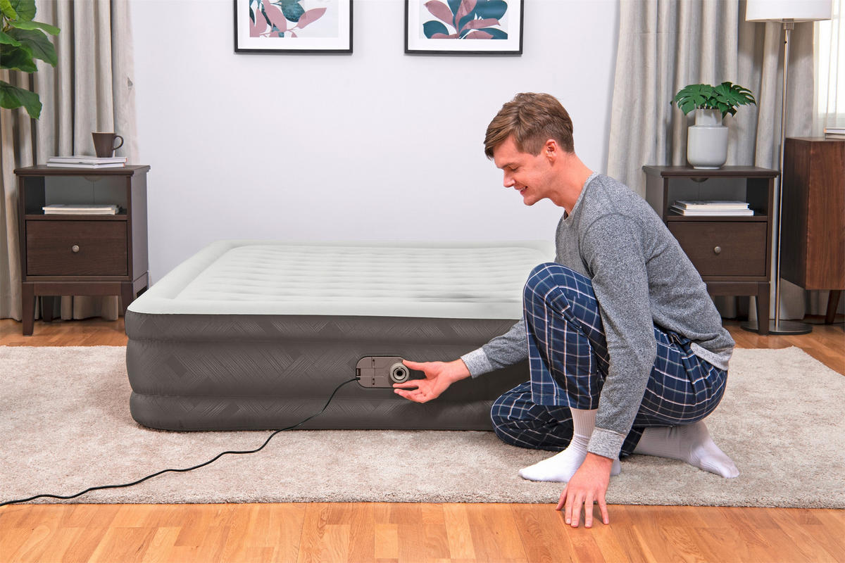 LUFTBETT FORTECH QUEEN 69133 Grau, Dunkelgrau  - Dunkelgrau/Grau, KONVENTIONELL, Kunststoff (203/152/36cm) - Bestway