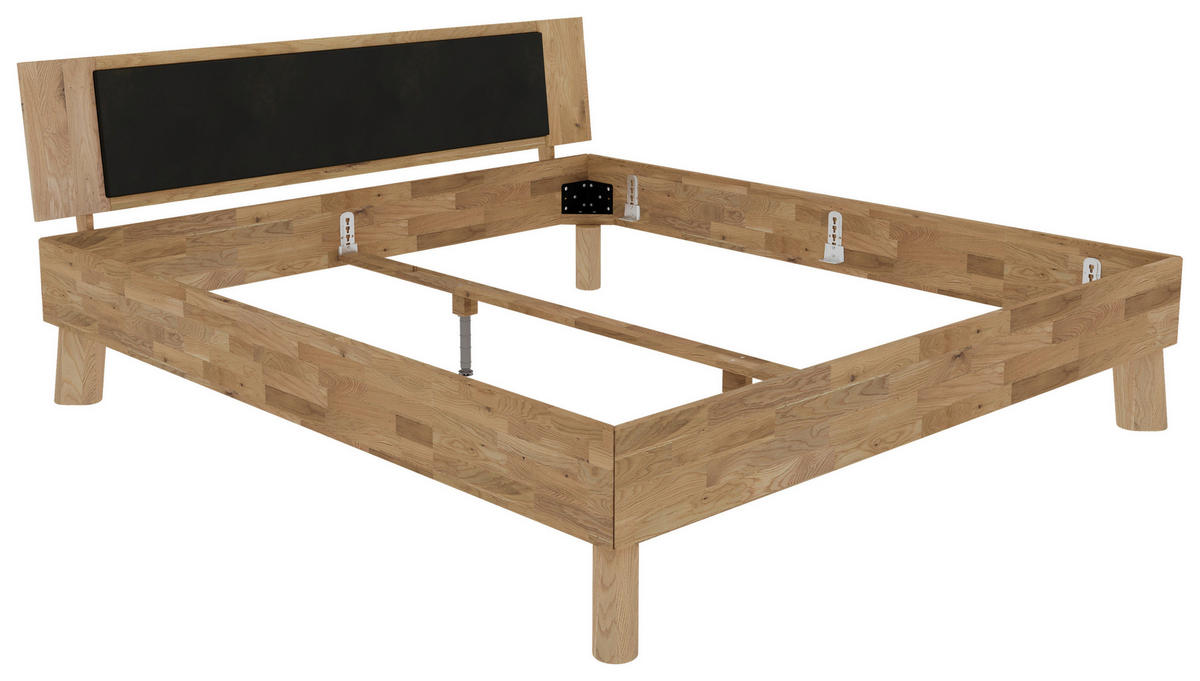 BETT 180/200 cm  in Naturfarben, Wildeiche  - Wildeiche/Naturfarben, MODERN, Holz (180/200cm) - MID.YOU