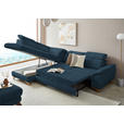 ECKSOFA in Chenille Blau  - Blau/Eichefarben, MODERN, Holz/Textil (212/287cm) - Valnatura