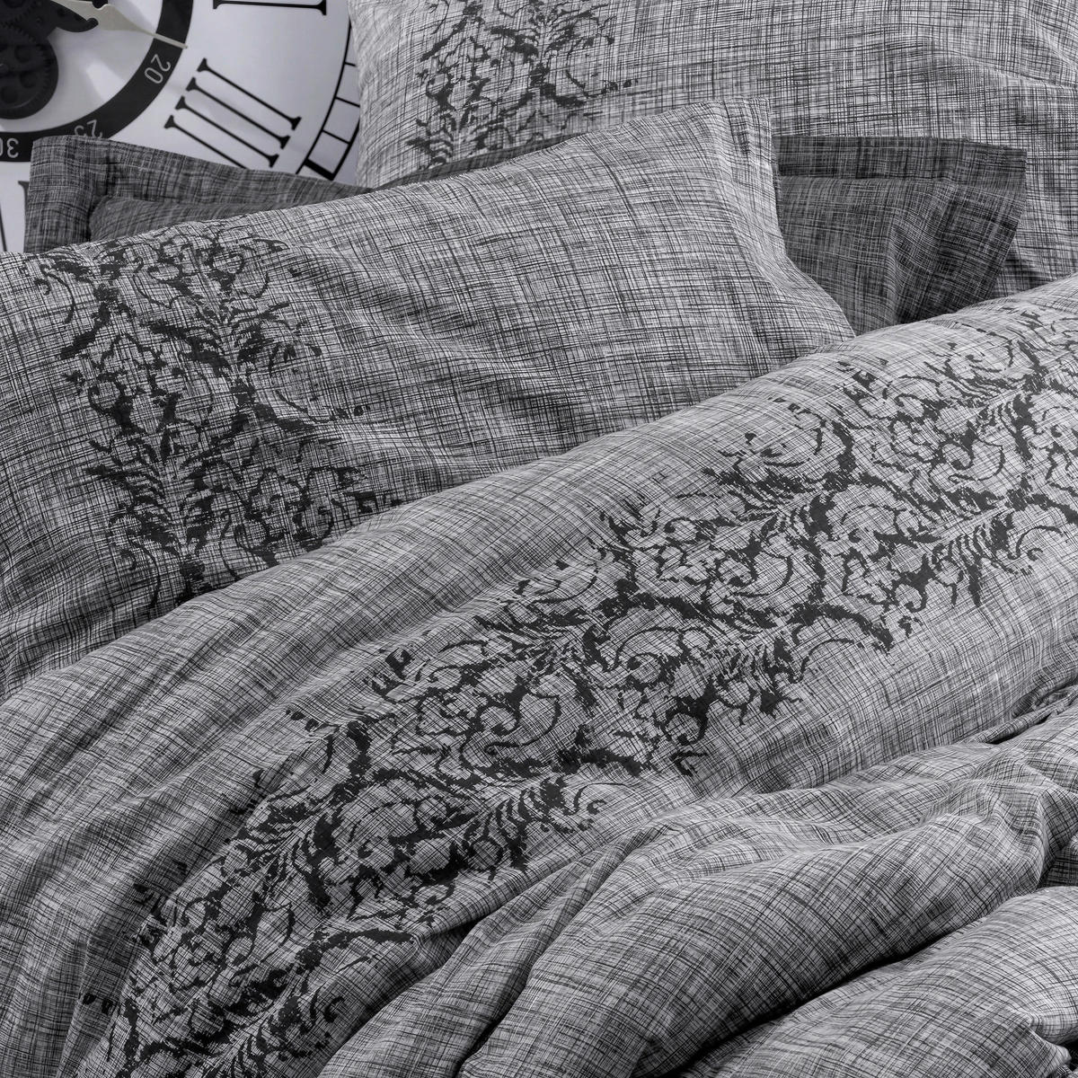 BETTWÄSCHE 155/220 cm  - Grau, Basics, Textil (155/220cm)