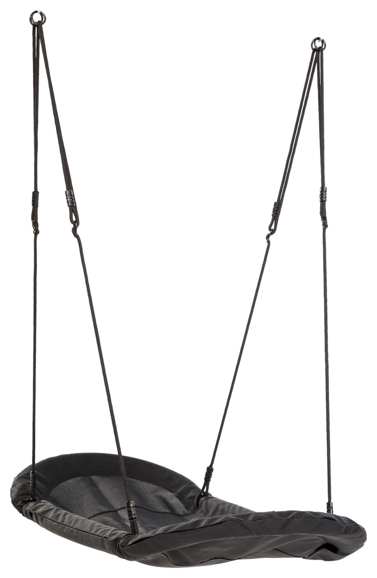 NESTSCHAUKEL Schwarz  - Schwarz, KONVENTIONELL, Kunststoff/Metall (70/6/170cm) - Ambia Garden