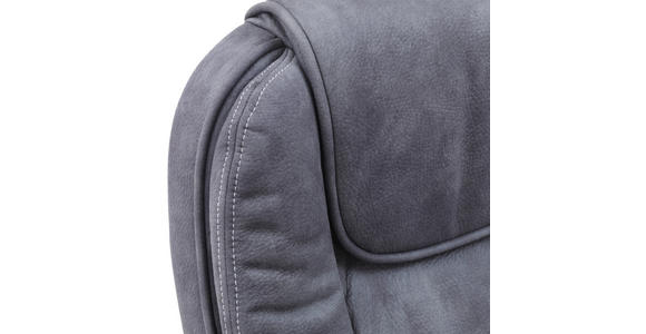 CHEFSESSEL in Mikrofaser Grau - Silberfarben/Weiß, KONVENTIONELL, Kunststoff/Textil (62/115-125/71cm) - Xora