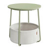 BEISTELLTISCH Weiß, Hellgrün rund  - Weiß/Hellgrün, Trend, Holzwerkstoff/Textil (45/50/45cm) - MID.YOU