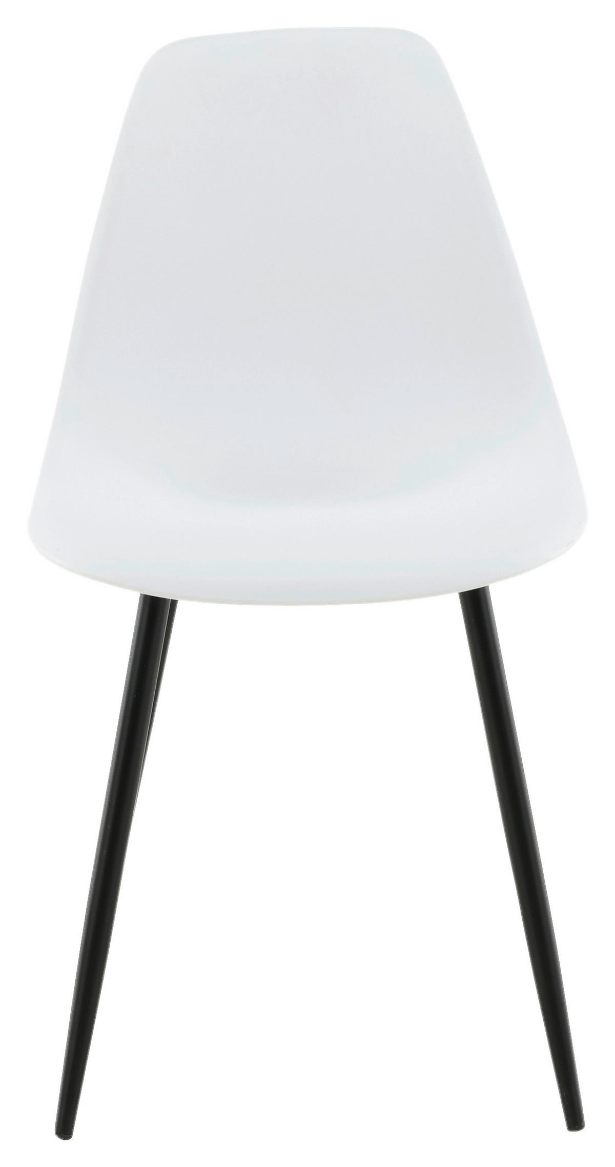 STOLSET 2 styck stål matt  - vit/svart, Design, metall/plast (45,5/81/58cm) - Livetastic