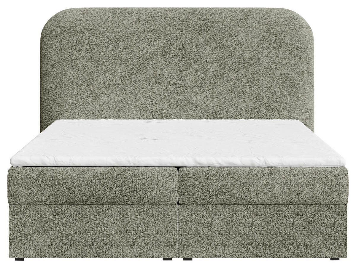 BOXBETT 140/200 cm  in Waldgrün  - Waldgrün/Schwarz, MODERN, Holz/Kunststoff (140/200cm) - MID.YOU