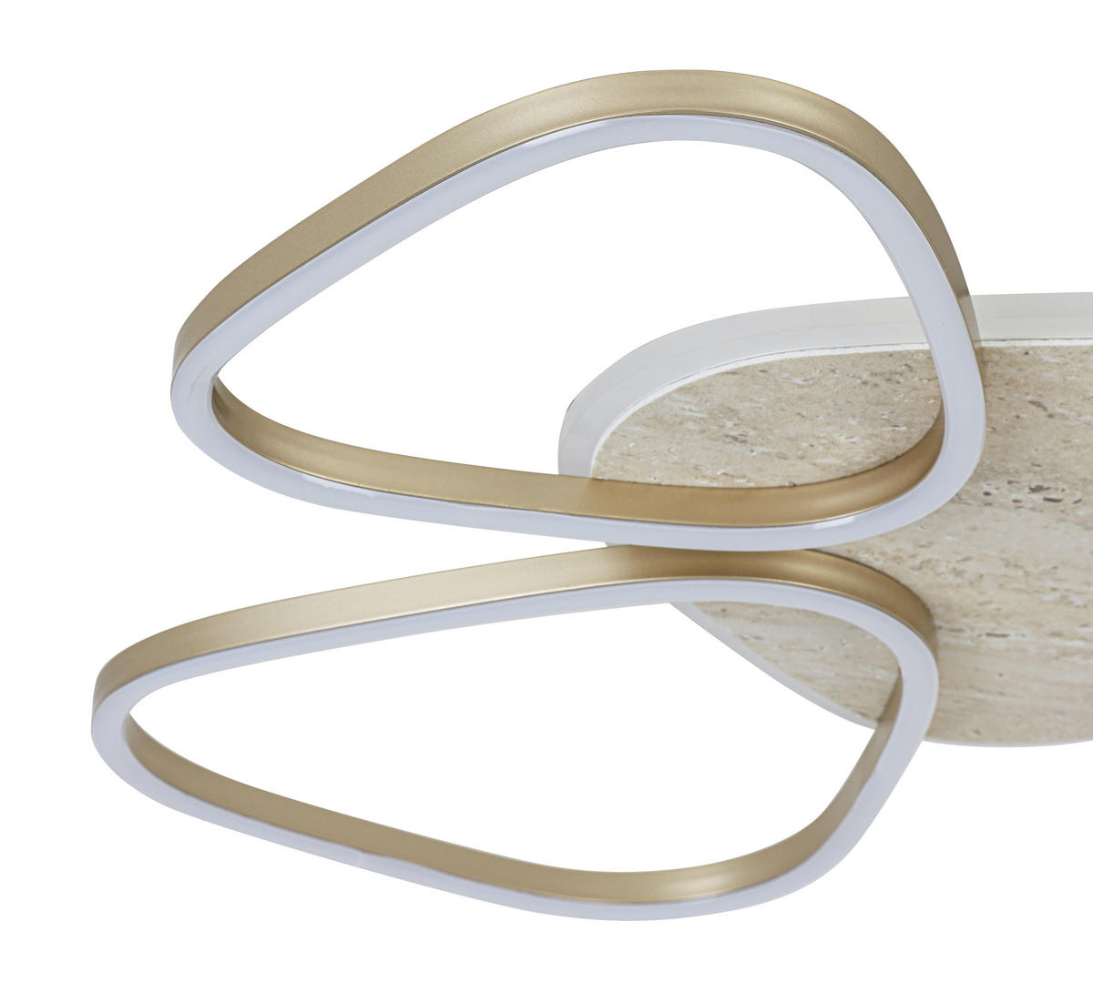 DECKENLEUCHTE    75/50/5 cm  - Champagner, Trend, Kunststoff/Metall (75/50/5cm) - Collett's Monde