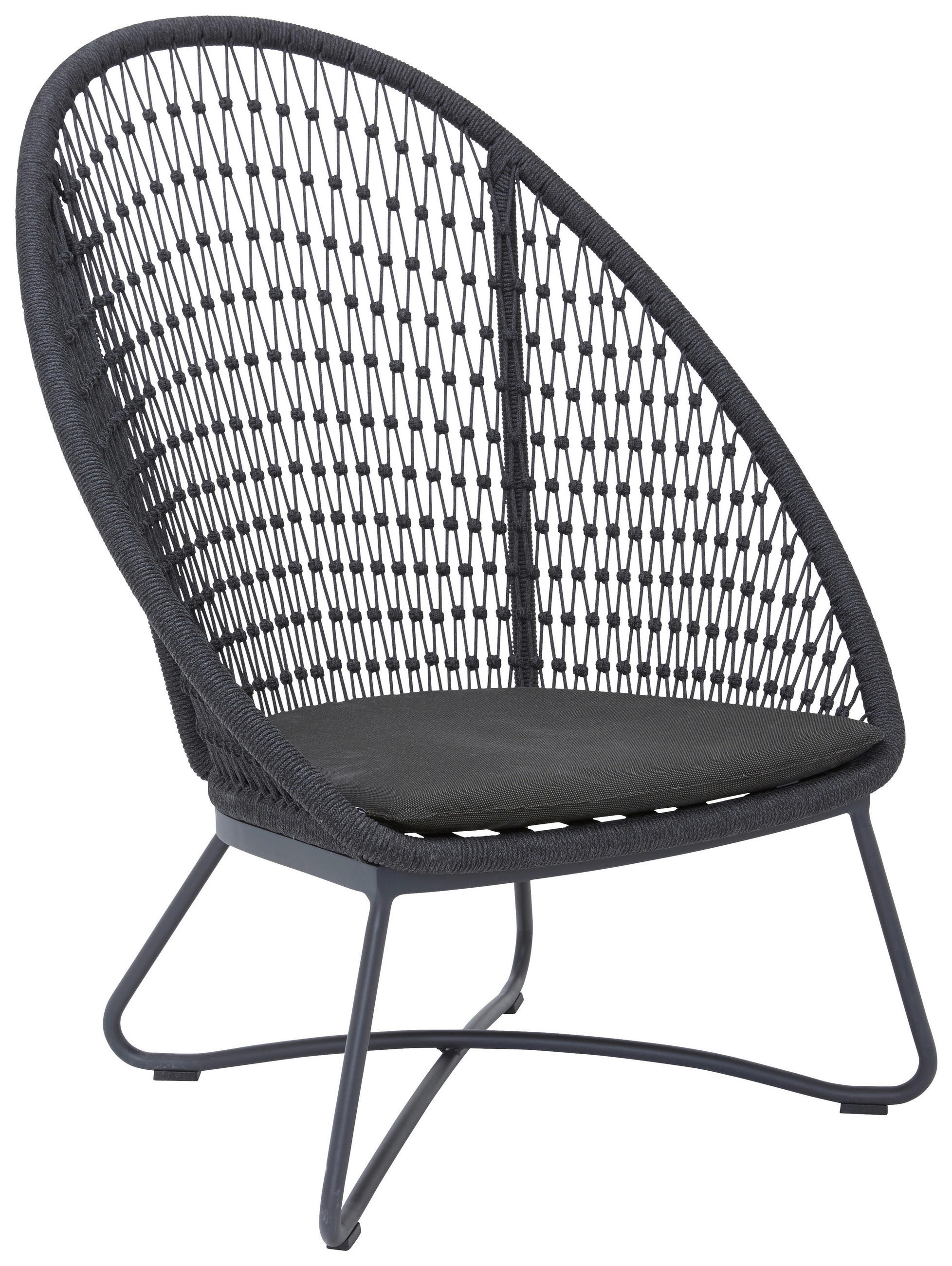 GARTENSESSEL Metall, Textil Anthrazit, Grau  - Anthrazit/Grau, Design, Textil/Metall (84/110,5/87,5cm)