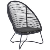 GARTENSESSEL Metall, Textil Anthrazit, Grau  - Anthrazit/Grau, Design, Textil/Metall (84/110,5/87,5cm)