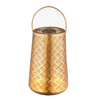SOLÁRNE SVIETIDLO, 27/42 cm - zlatá, Design, kov/plast (27/42cm) - Ambia Garden