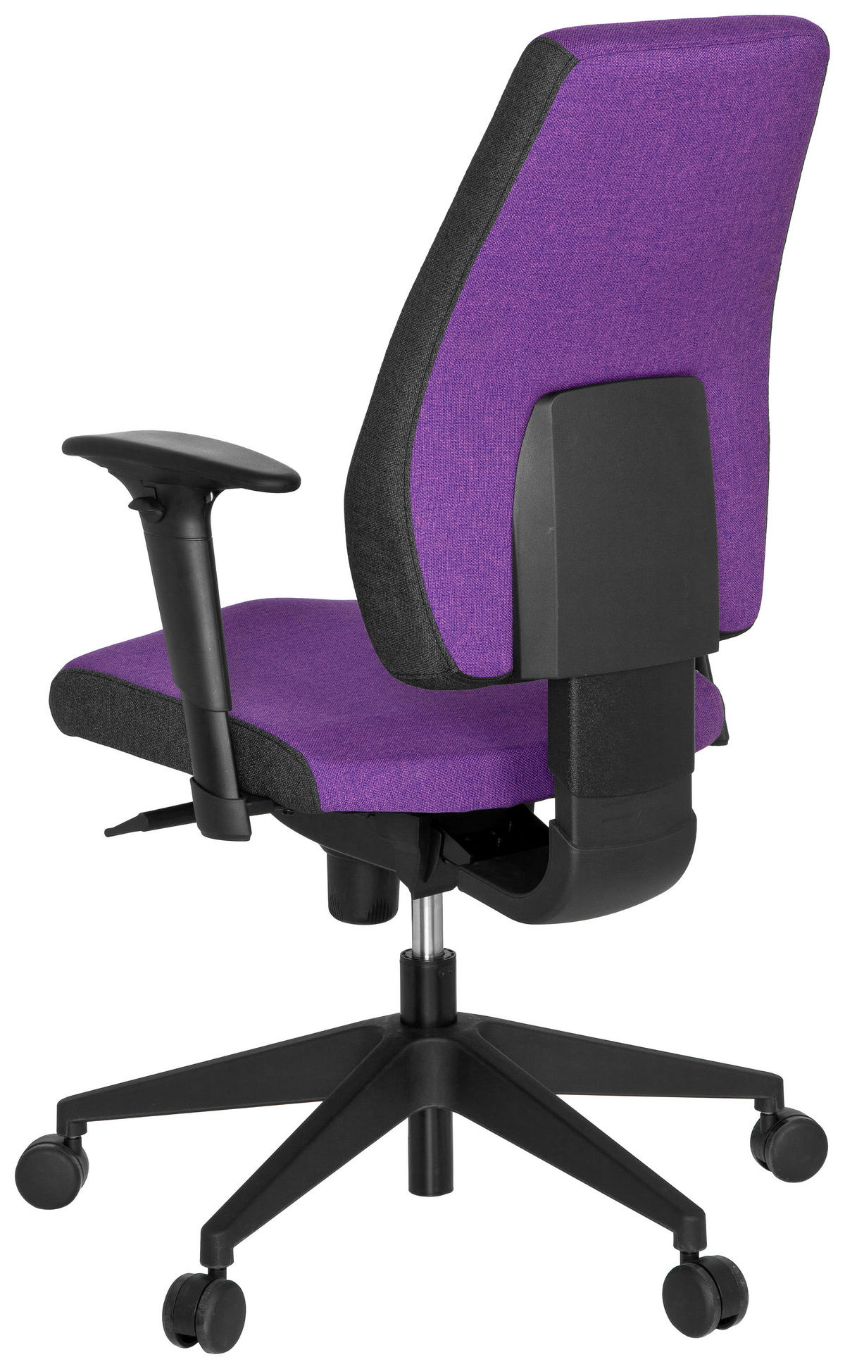 OTOČNÁ ŽIDLE, plochá tkanina, fialová, černá, tmavě šedá - černá/tmavě šedá, Moderní, textil/plast (56/123/47cm) - MID.YOU