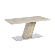 ESSTISCH in Holz, Holzwerkstoff 130/90/75,5 cm - Edelstahlfarben/Eschefarben, Design, Holz/Holzwerkstoff (130/90/75,5cm) - Xora