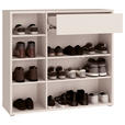 SCHUHSCHRANK  in 109,2/99,1/34,9 cm  - Sandfarben/Grau, MODERN, Holzwerkstoff/Kunststoff (109,2/99,1/34,9cm) - Carryhome