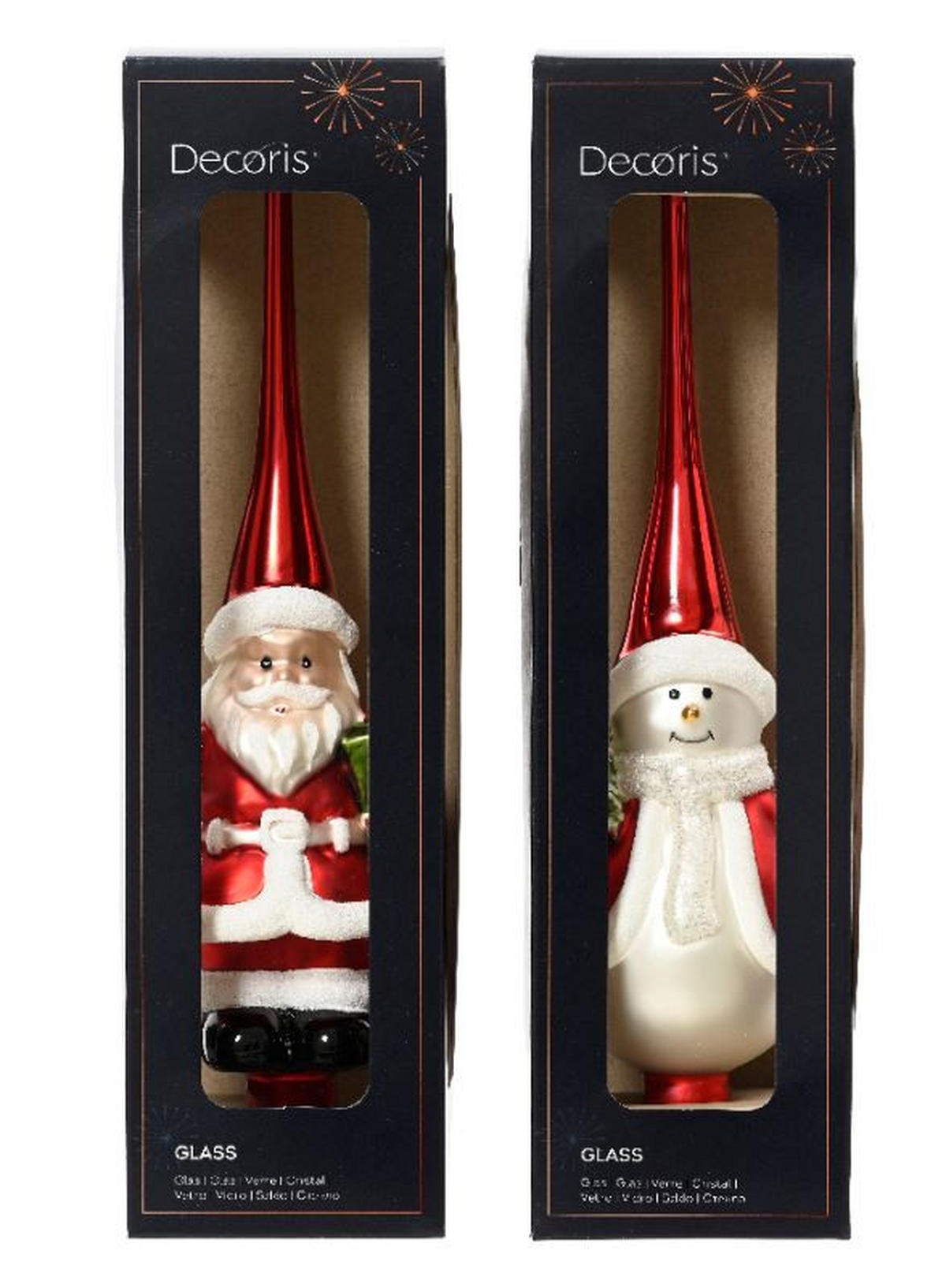 ŠPIČKA NA VÁNOČNÍ STROMEČEK - Konvenční, sklo (8,00cm)