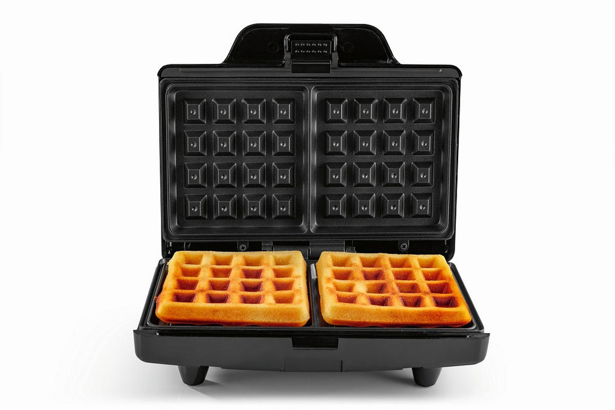 WAFFELEISEN GOURMETmaxx  - Schwarz, Basics, Kunststoff/Metall (22/17,8/8cm) - GOURMETMAXX