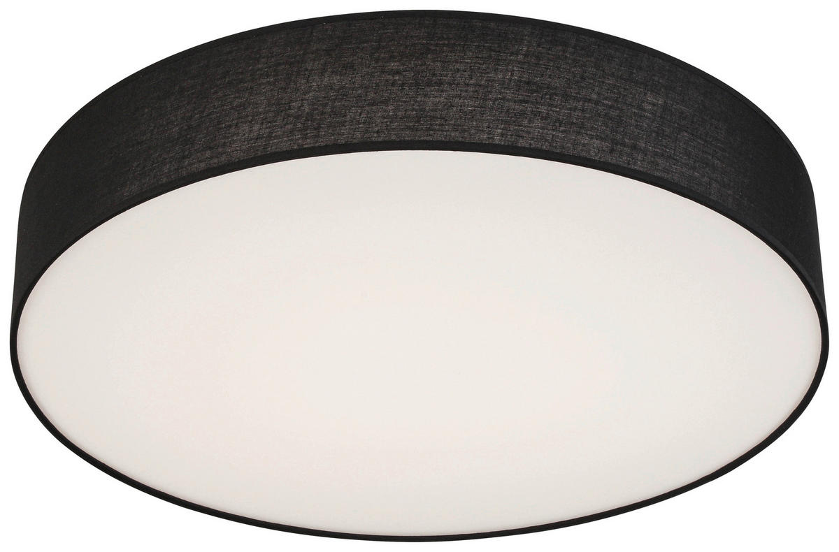 LED-DECKENLEUCHTE - Schwarz/Weiß, Trend, Kunststoff/Textil (60/11cm) - Novel