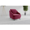 SESSEL Samt Aubergine  - Aubergine/Schwarz, Modern, Textil/Metall (87/93/104cm) - Sit & More