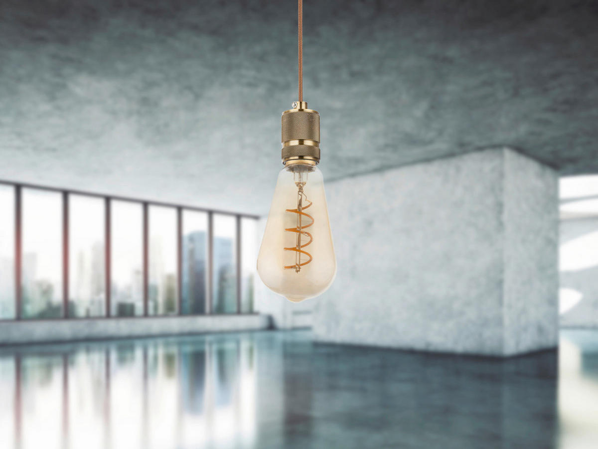 Bec Led   E27  - culoare chihlimbar, Basics, sticlă (6,4,/14cm)