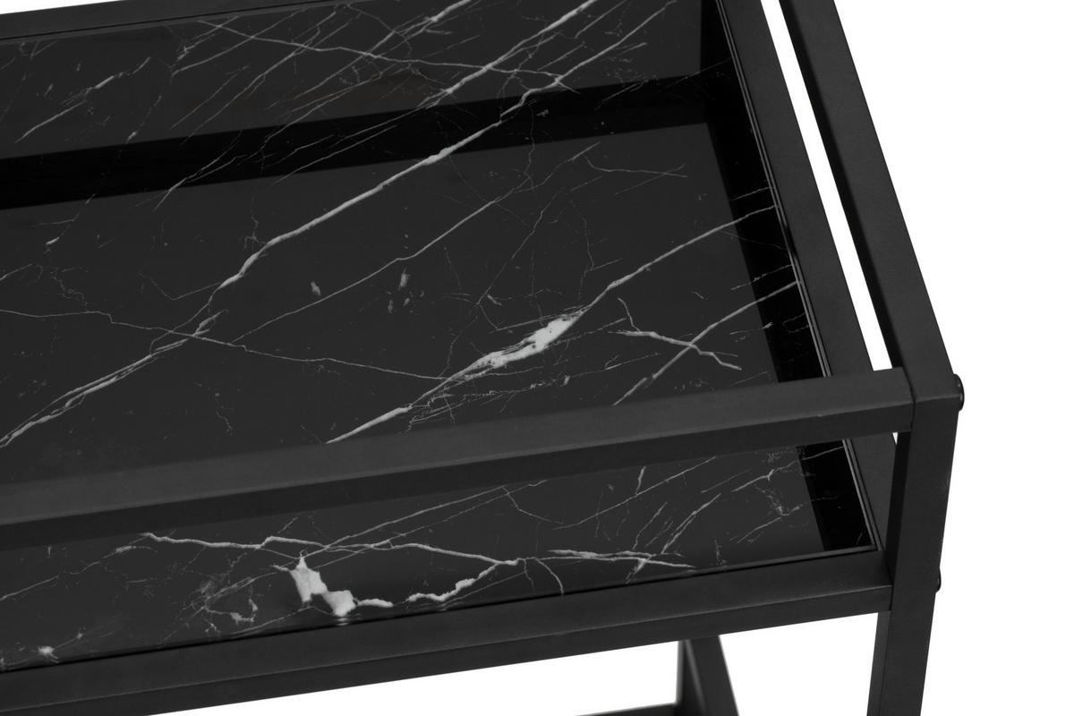 SERVIERWAGEN in Schwarz  - Schwarz, MODERN, Glas/Kunststoff (60/80/35cm) - PBJ