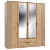 KLEIDERSCHRANK  in Eiche Artisan  - Schwarz/Eiche Artisan, KONVENTIONELL, Glas/Holzwerkstoff (180/199/58cm) - Boxxx