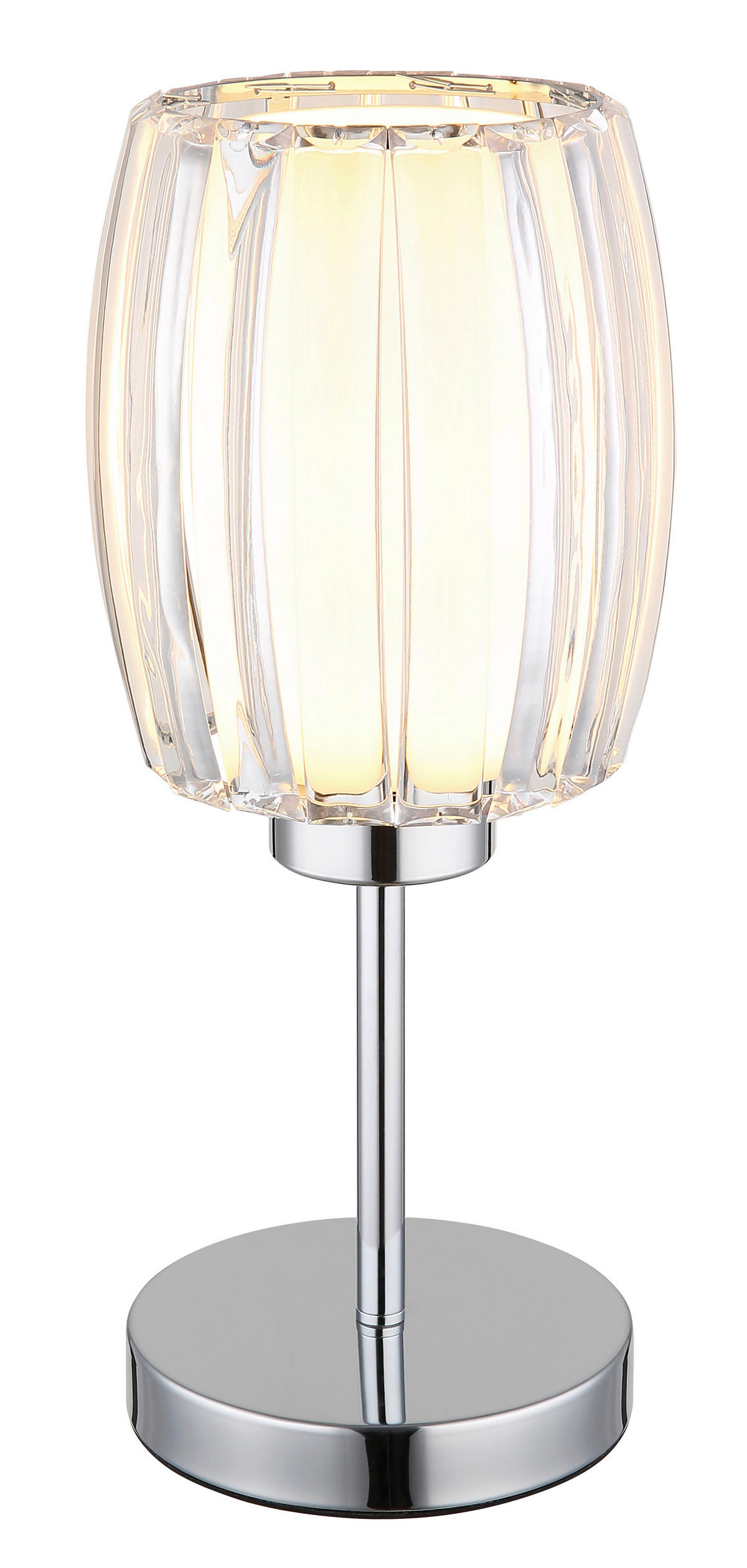 STOLNÍ LAMPA, E27, 18/40 cm  - černá/čiré, Design, kov/textil (18/40cm) - Globo