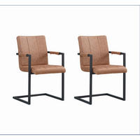 NIHAJNI STOL – SET, tekstil rjava  - črna/rjava, Moderno, kovina/tekstil (54/85/61cm) - MID.YOU