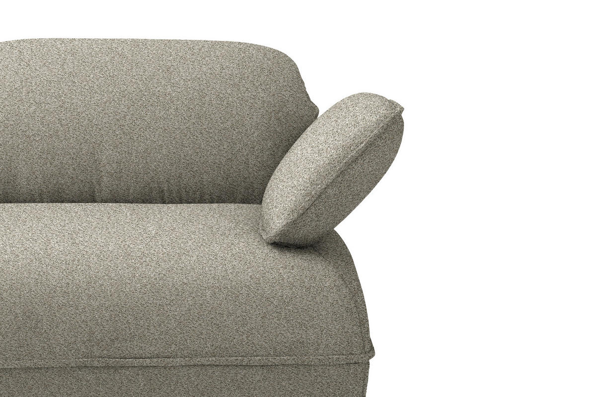ECKSOFA  in Chenille Greige  154/343 cm  - Greige/Schwarz, Design, Kunststoff/Textil (154/343cm) - Koinor