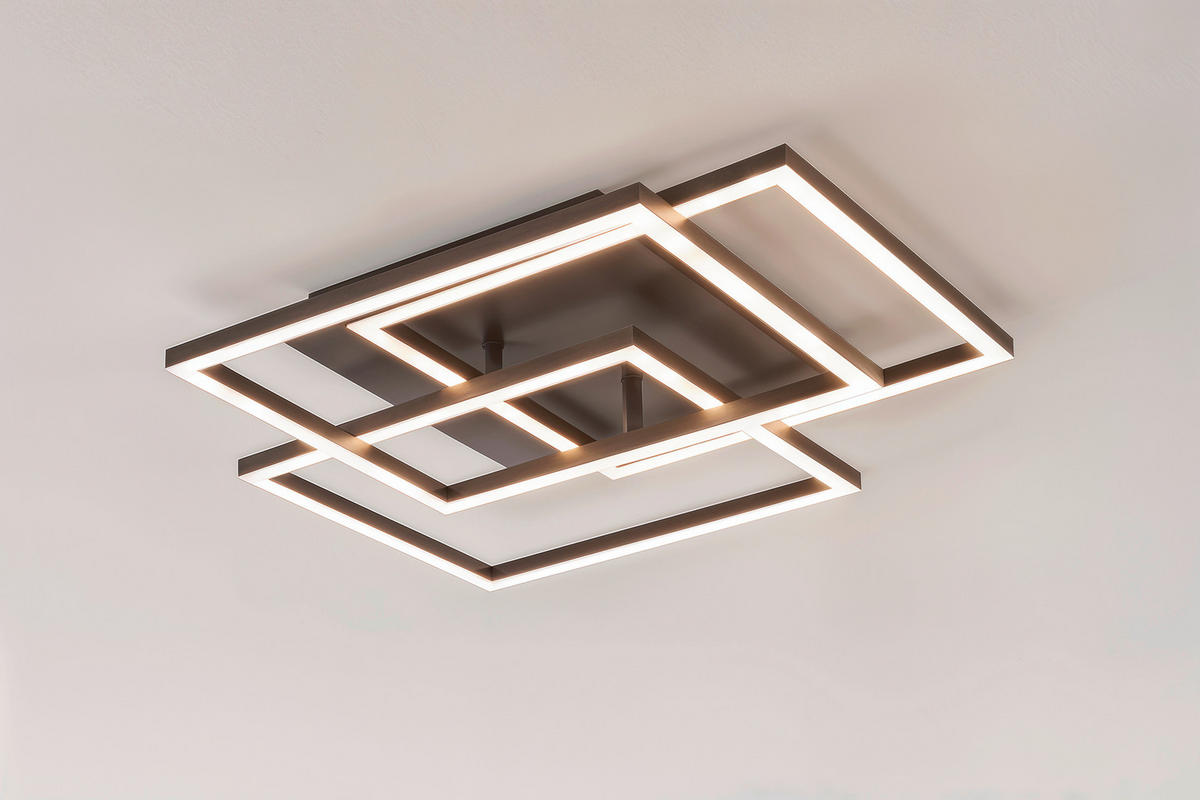 STROPNA LED-SVETILKA   28 W 3200 lm 3000 K 230 V  - antracit, Trend, kovina (41,3/38,5/9,3cm) - Novel