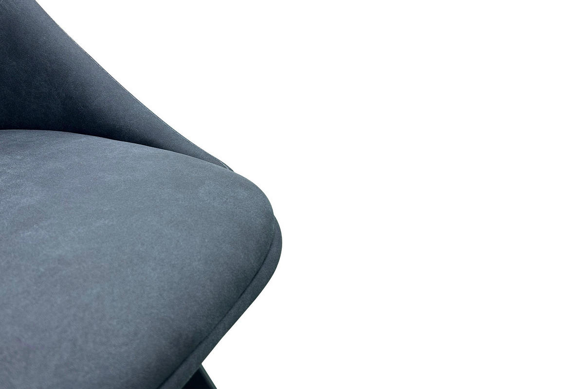 STUHL-SET 2 Stück  in Stahl Mikrofaser Metall, Textil  - Anthrazit/Schwarz, Design, Textil/Metall (55/83/59cm) - MID.YOU