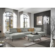 WOHNLANDSCHAFT in Webstoff Silberfarben  - Silberfarben/Schwarz, Design, Textil/Metall (157/354/208cm) - Dieter Knoll