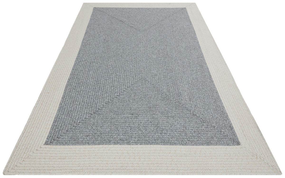 OUTDOORTEPPICH 120/170 cm Braided Creme, Grau  - Creme/Grau, Design, Kunststoff (120/170cm)