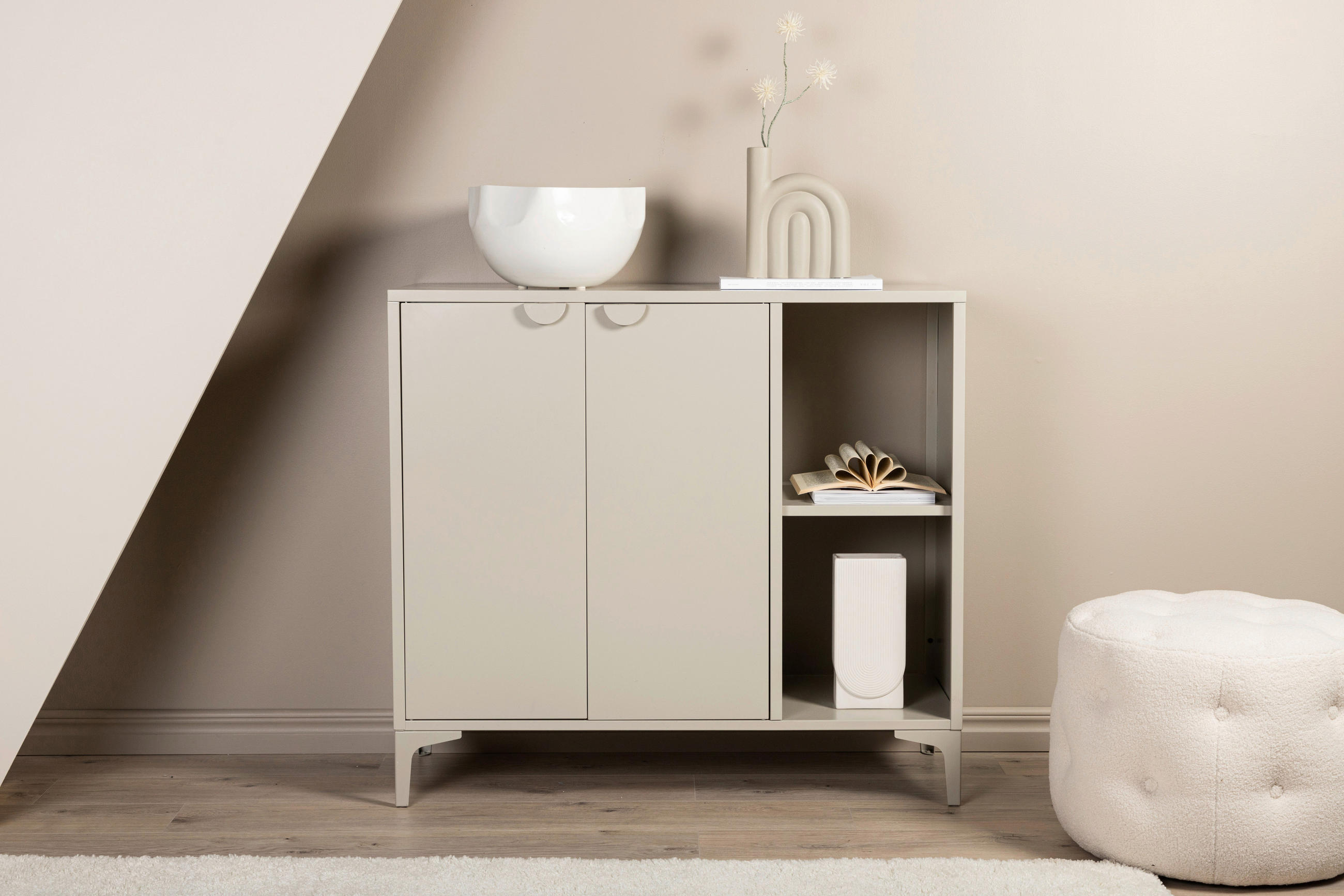 SIDEBOARD 110/100/42 cm  - beige, Design, metall (110/100/42cm) - Livetastic
