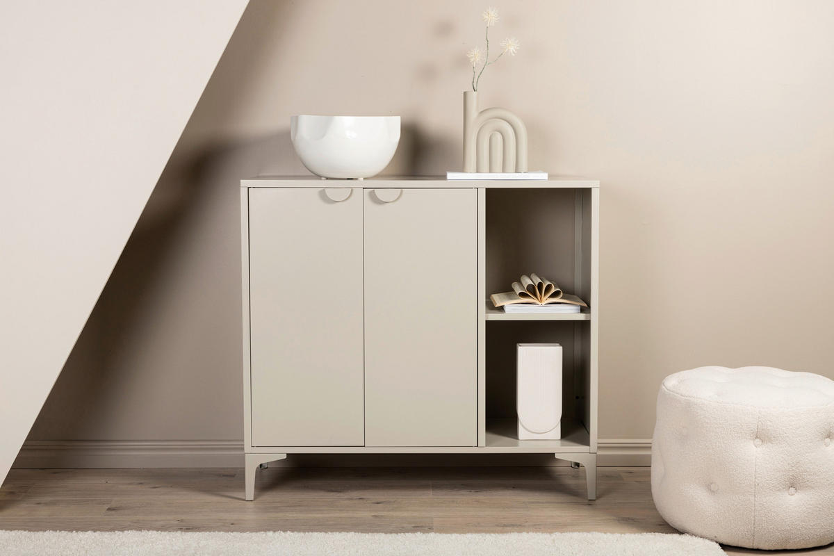 SIDEBOARD  in 110/100/42 cm  - Beige, Design, Metall (110/100/42cm) - Livetastic