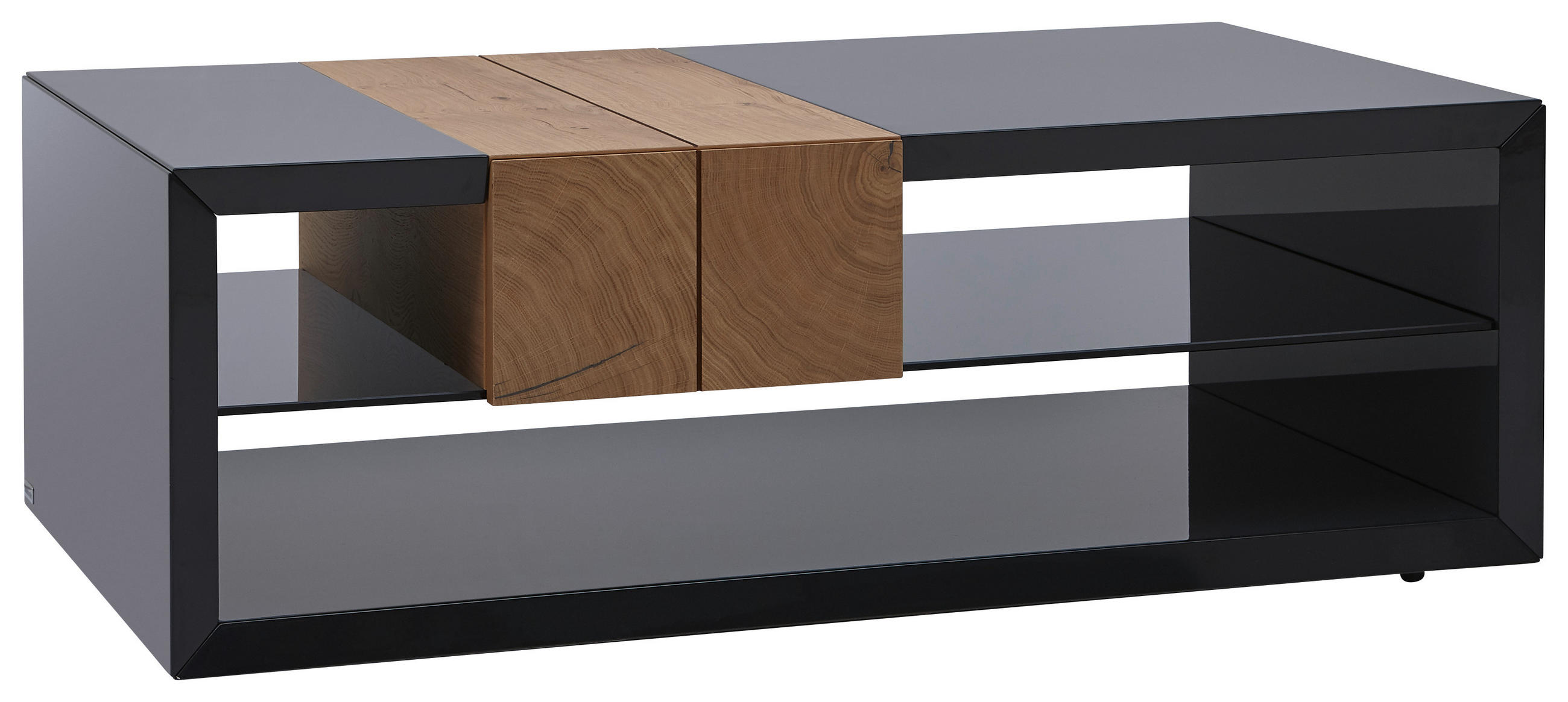 COUCHTISCH QUADRA Eiche furniert 120/67/40 cm rechteckig Dunkelgrau, Eiche Bianco  - Eiche Bianco/Eichefarben, Design, Holz/Holzwerkstoff (120/67/40cm) - Ambiente
